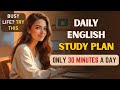 Daily English study plan - Improve your English in 20 minutes a day #learnenglish #ESL #education