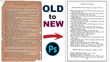 How to Repairing Old Document in Photoshop