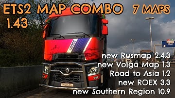 Big Map Combo ★ ETS2 1.43 incl. new Rusmap, Roextended, Road to Asia, Volga ★ Setup Guide
