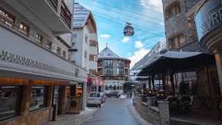 4K Ischgl - Tyrol, ASMR Walking in snowy Ski Resort 4K