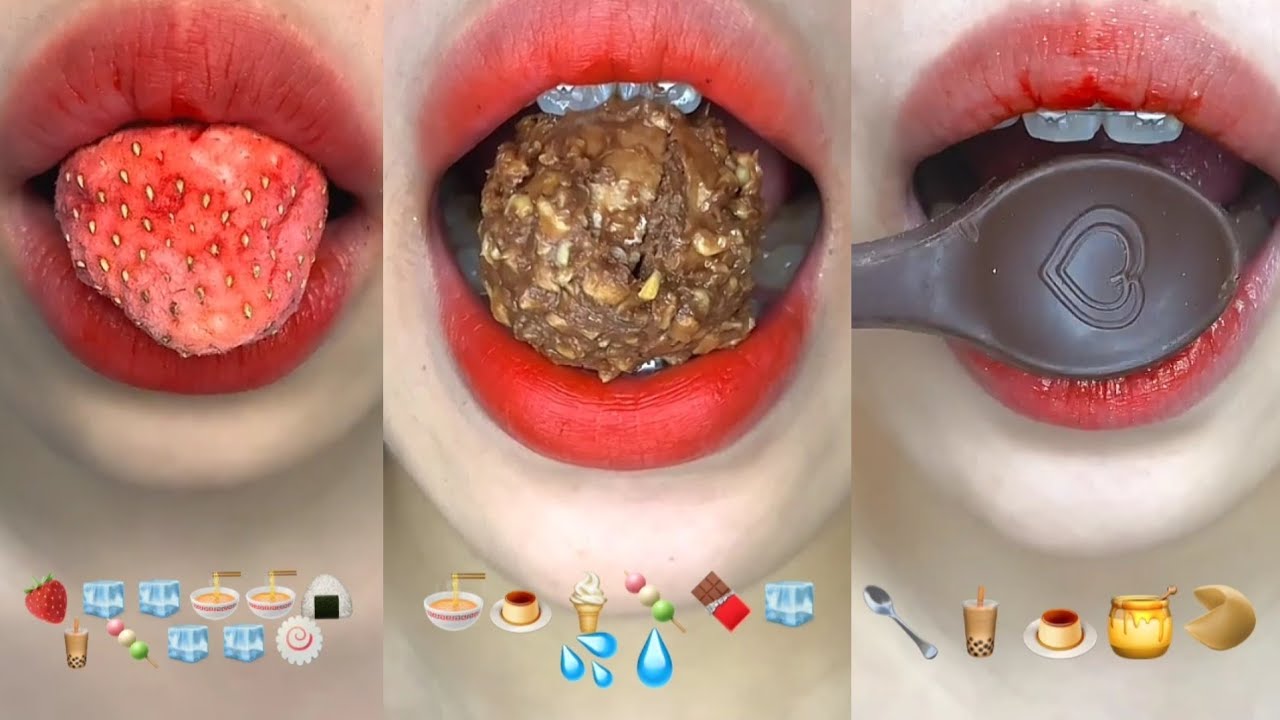 kumpulan video closer food makan sesuai emoji part 12!