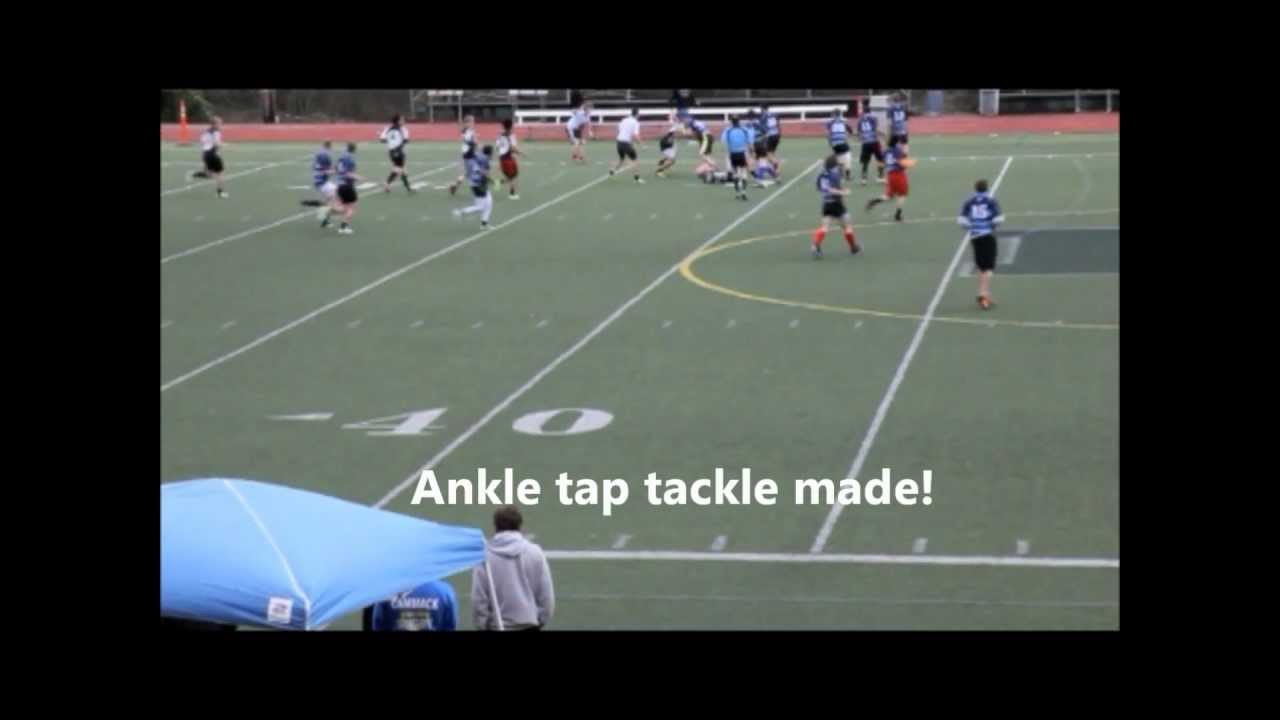How to ankle tap tackle rugby Darrin Curle YouTube