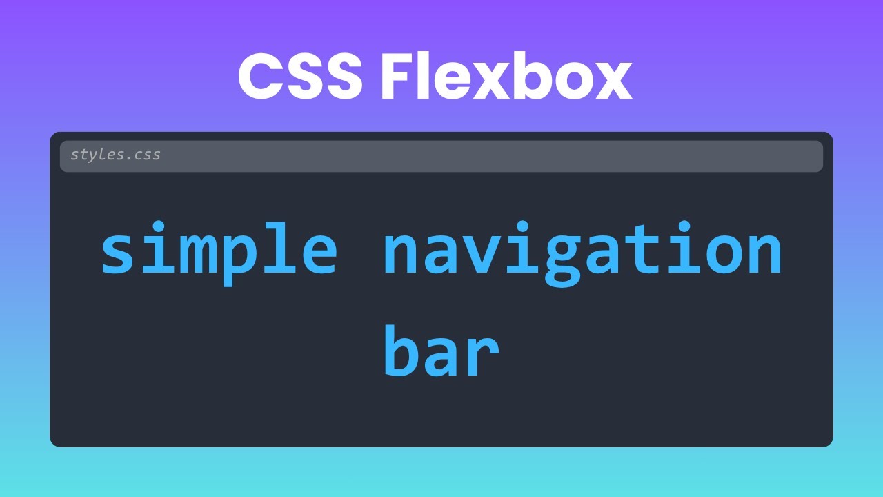 Build a simple navigation bar using CSS flexbox 🔥 - YouTube