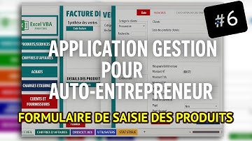 Gestion Auto-entrepreneur #6 : Création des formulaires de visualisation et saisie produits