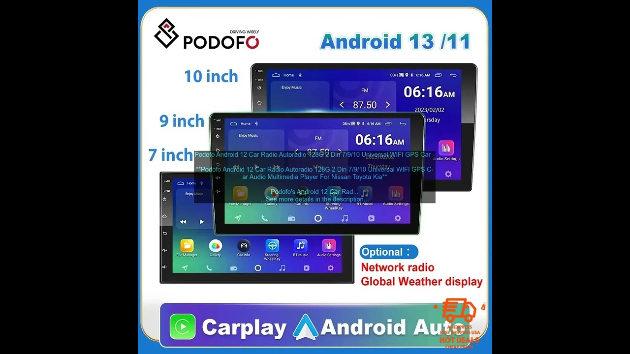 Podofo ist ab 36,5 das günstigste Android-Autoradio auf dem Markt € mit  einem Spend & Save-Rabatt. Es hat über 1600 Bewertungen und ist in der EU  auf Lager China Planet
