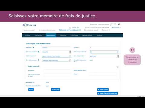 Tutoriel Chorus Pro V2 - Saisir un mémoire de frais de justice