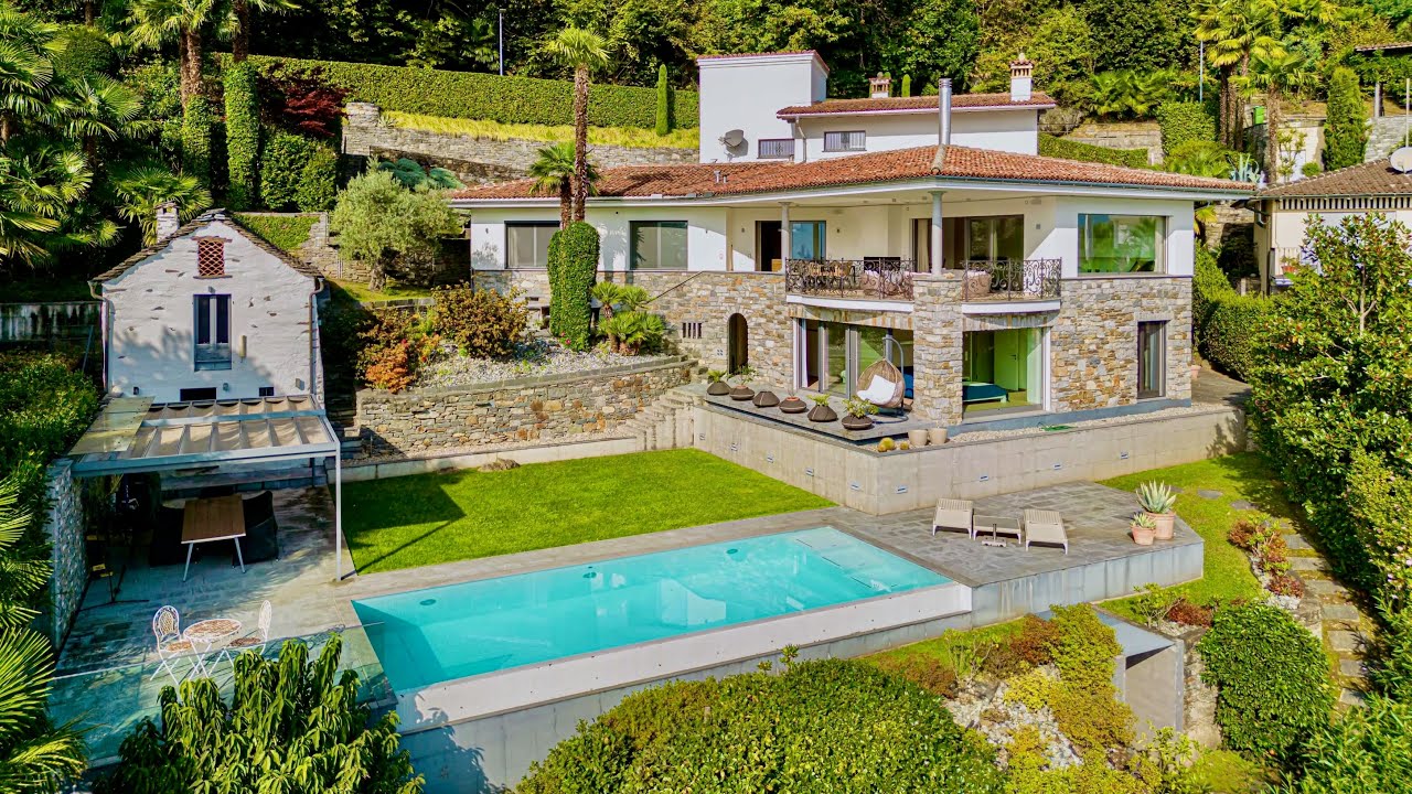 Brissago: Luxus-Villa mit atemberaubendem Seeblick an exklusiver Lage zu verkaufen, Tessin, Schweiz