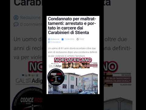 Video Nordafricano condannato per maltrattamenti: arrestato e portato in carcere