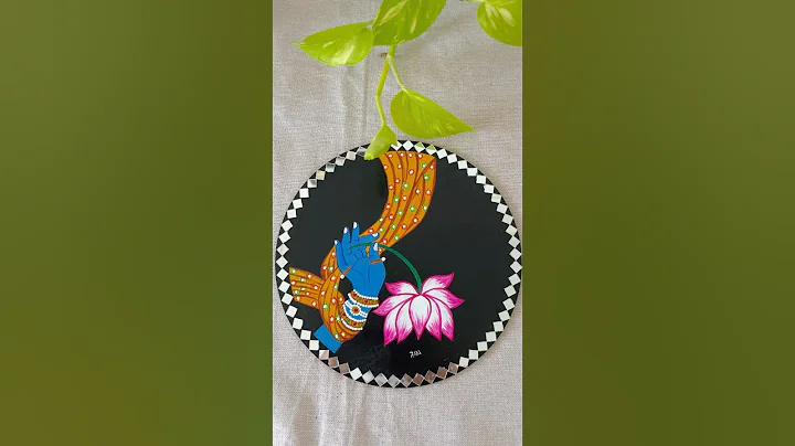 Lord Krishna painting || Pichwai painting #art #krishna #pichwaiart #shorts #viral #trending #fyp