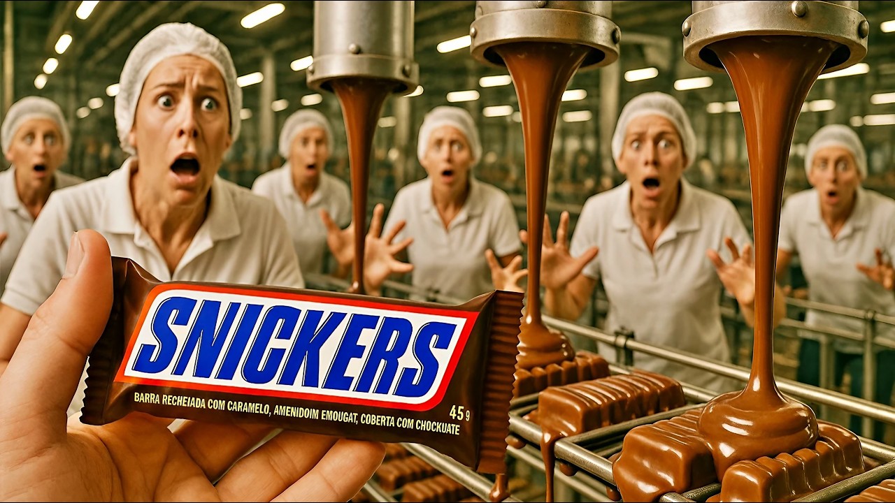 COMO É FEITO O CHOCOCLATE SNICKERS NO PROCESSO INDUSTRIAL