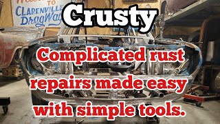 Crusty. Complicated rust repairs made easy with simple tools.