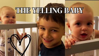 Baby is making sure her older siblings are behaving #wholesomevideo #babiesofyoutube #talkingbaby