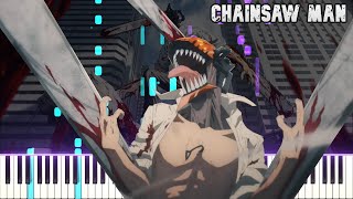 [FULL] Chainsaw Man OP  KICK BACK // Kenshi Yonezu | [Piano Cover] (Synthesia)「ピアノ」