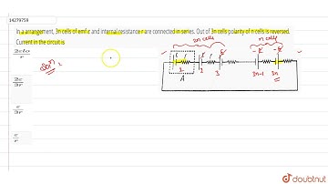 14279759In a arrangement, 3n cells of emf `epsilon` and internal resistance