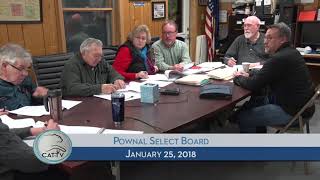 Pownal Select Board - 1/25/18