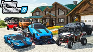 BUILDING $2,999,999 ELMCREEK MANSION! (SUPERCARS AND TOYS) | FS22