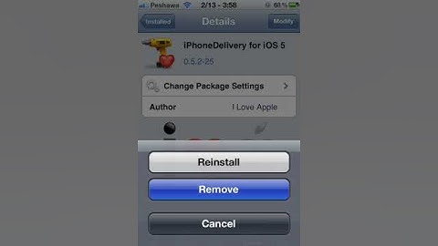 How to remove deb files or applications from cydia?