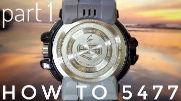Casio 5477 Module - Quad Sensor G-Shock Gulfmaster watch set-up & basic complications demo | PART 1
