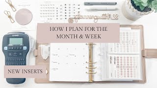 how i plan for the month & week | new inserts | minimalist