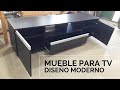 Mueble para TV Moderno!! Rack de tv!!! Melamina y aluminio!!Proyecto para casa!!!