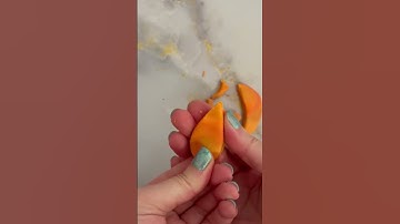 Squid Game Orange Gradient Teardrop Polymer Clay Dalgona Cookie #shorts #squidgame3 #dalgona