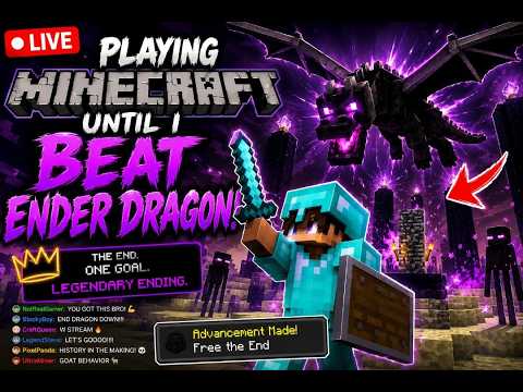 playing minecraft till i beat ender dragon in stream