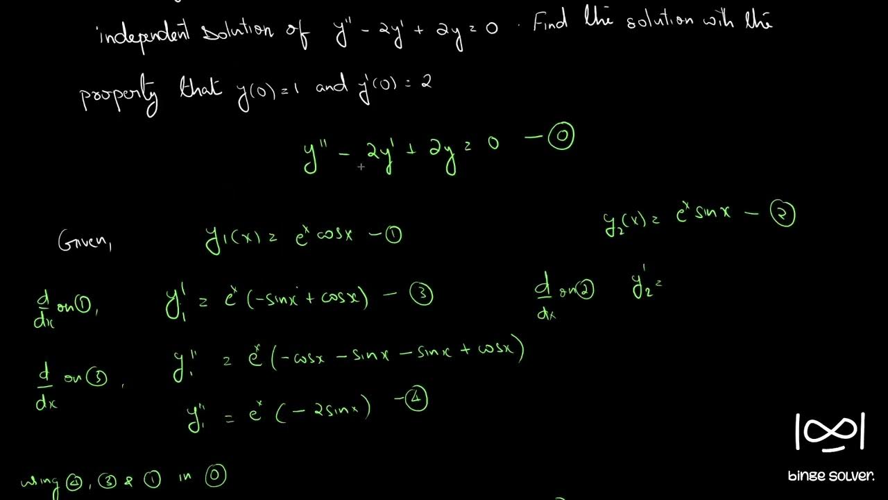 Q54 using the idea of wronskian show that e xcosx and e xsinx are