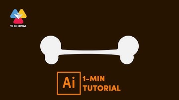 Bone tutorial in Adobe Illustrator - 1 minute tutorial for beginner