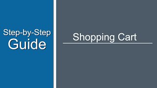 Shopping Cart (Step-by-Step)