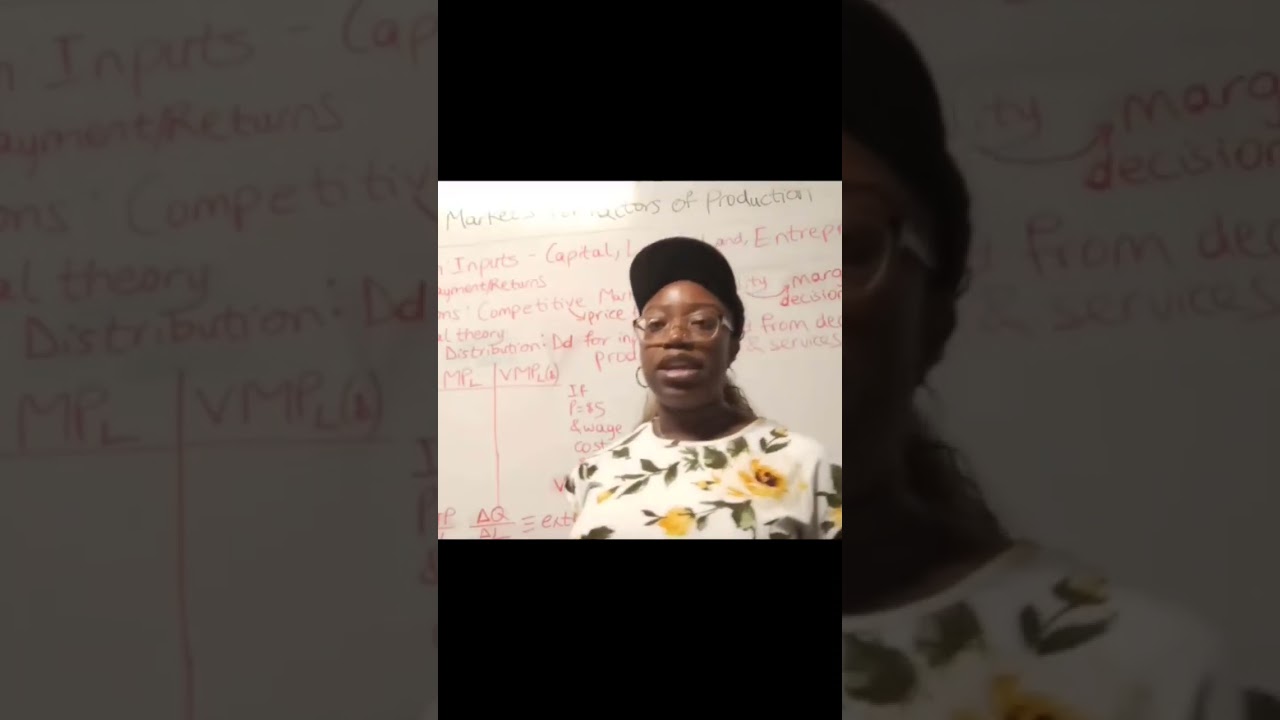 What are the factors of production a.k.a inputs? 