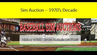 APBA Baseball For Windows 1970's Decade Sim Auction Guía