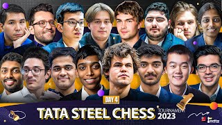Tata Steel Chess 2023 Day 4 | Pragg, Gukesh, Arjun, Giri vs Carlsen | Live commentary Sagar Amruta