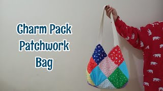 Cara Jahit: Charm Pack Patchwork Bag | Tutorial | DIY | How to make sew | Tas | Pemula