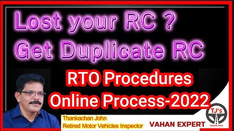 Duplicate RC-2022 RTO Procedures & Online Process