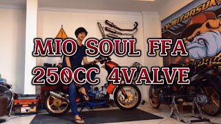 REVIEW SANTAI   TEST RIDE // MIO SOUL FFA 250CC SOHC 4 VALVE ! // STENDING DAN TERBANG!!