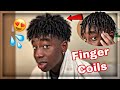 How to Get Curls with Finger Coils for Black Men (4c Hair)💦