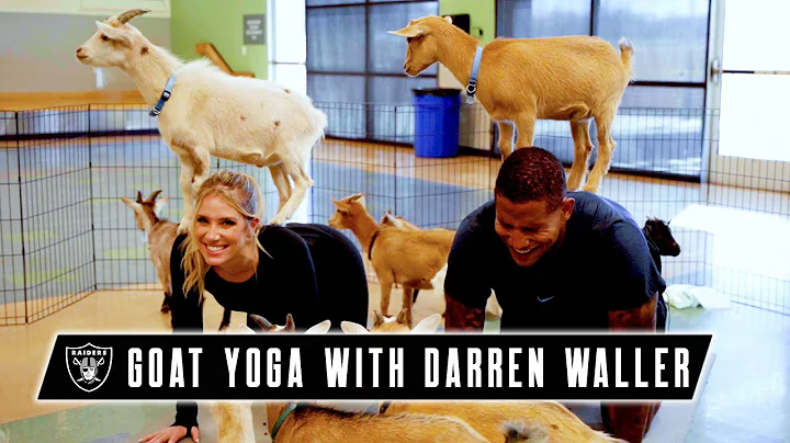 Darren Waller Tries Goat Yoga With Kristine Leahy | Raiders: Talk of the Nation | NFL