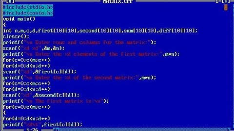 C program to perform addition and subtraction of matrices | C programming | Matrix
