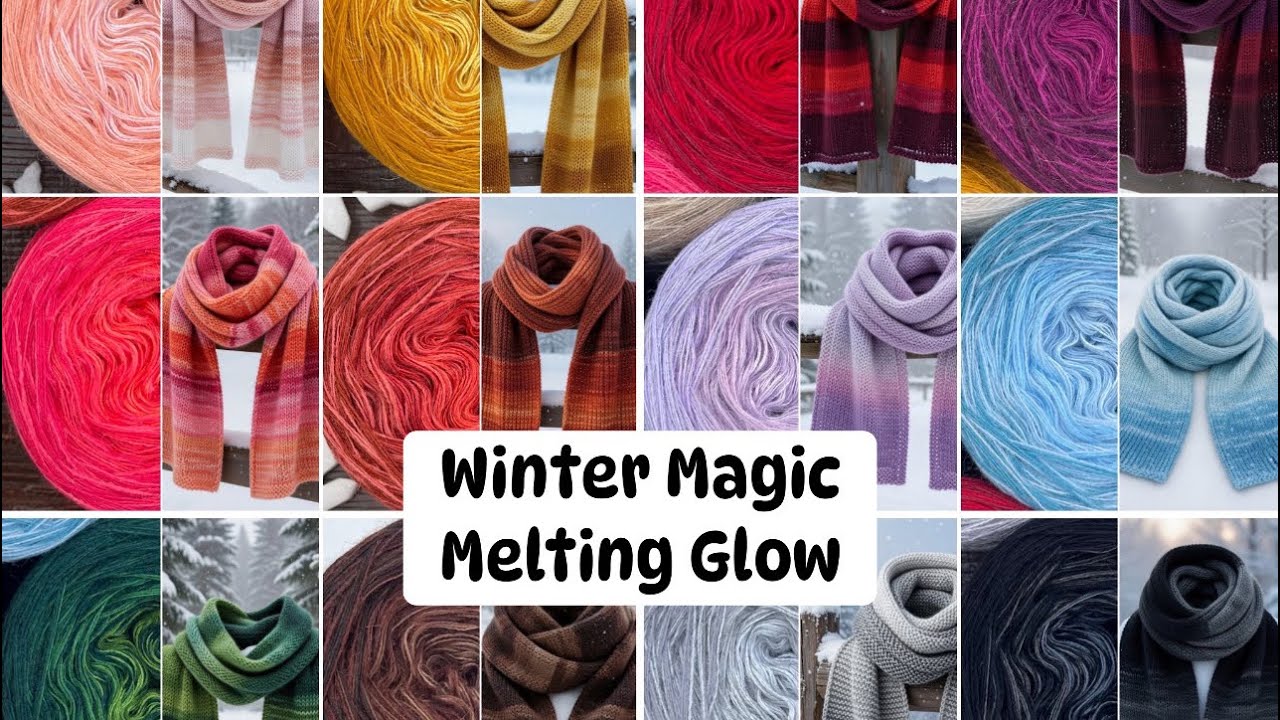 Winter Magic Melting Glow 🧶☺️ hrejivé ombré čarovné klbká 😍
