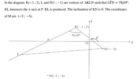 Calculate the gradient, angle of inclination and equation of straight line