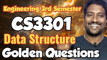 CS3301|Important Questions|3rd semester|Data structure|Important questions|Engineering king|