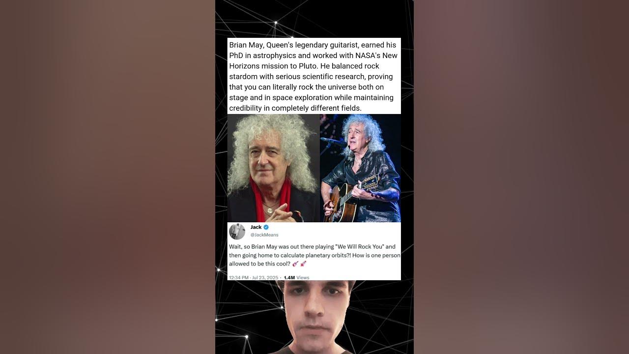 Brian May, Queen's legendary guitarist, earned his PhD in astrophysics and worked with NASA