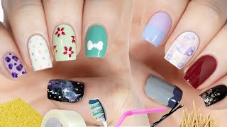 Easy Nail Art 2023 | Cute & Fun Nail Art Designs Using HOUSEHOLD ITEMS!