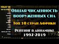 📊 Общая численность вооруженных сил стран Африки | ТОП 10 стран | 1992-2019 | 2К