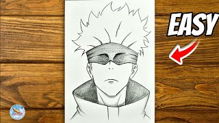 How to draw Gojo satoru || Easy Gojo drawing tutorial for beginners step by step || anime drawing