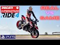 DUCATI HYPERMOTARD SP - RIDE4 PS5 VS REAL - 4K HDR