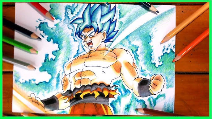 Goku Limit Breaker (Instinto Superior) - Desenho de alon_henry_