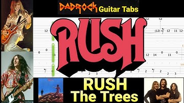 The Trees - RUSH - Guitar + Bass TABS Lesson