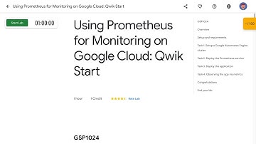 Using Prometheus for Monitoring on Google Cloud Qwik Start GSP1024