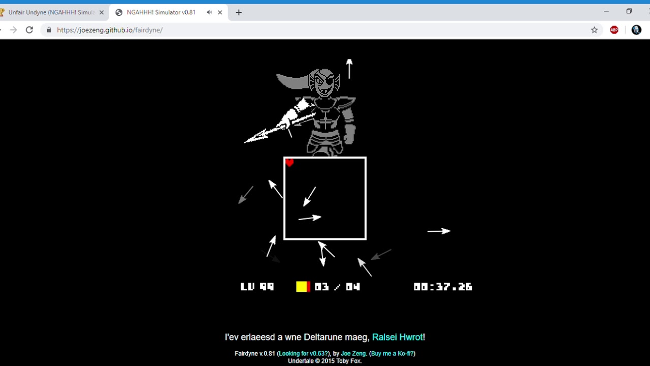 Create an undyne the undying fight simulator · Jcw87 c2-sans-fight ·  Discussion #103 · GitHub